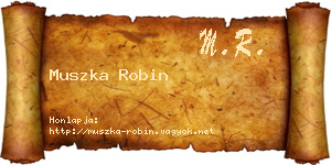 Muszka Robin névjegykártya